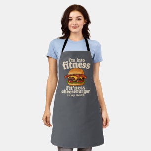 Ich Stehe Auf Fitness Cheeseburger In Meinem Mund Schürze
