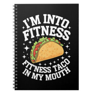 Ich Stehe Auf Fitness Fitness-Taco In Meinem Mund Notizblock