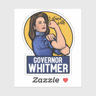 Ich stehe bei Gouverneur Whitmer Aufkleber