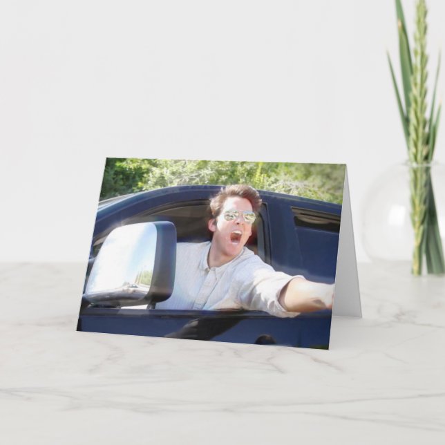 "Ich stehe dir am Geburtstag im Weg" Karte (Vorderseite)