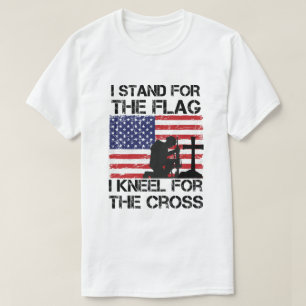 Ich stehe für das Flaggennetz der Cross Flag USA T-Shirt