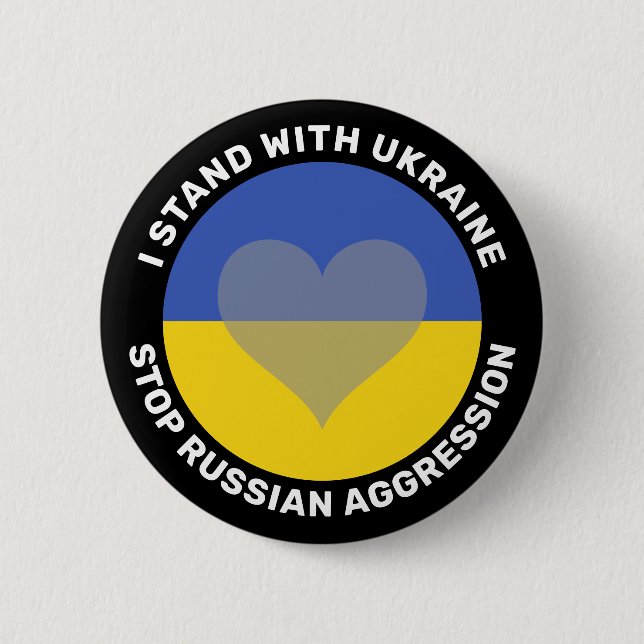 Ich stehe für den ukrainischen Antikriegsschalter Button (Vorderseite)