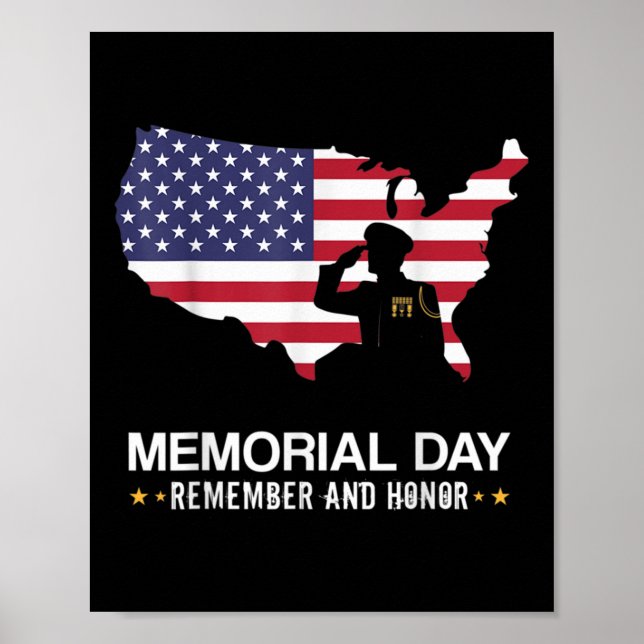 Ich stehe für die Fahne der gefallenen Menschen Poster (Vorne)