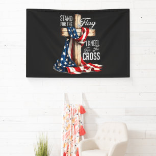 Ich stehe für die Flagge und knie für das Kreuz Banner
