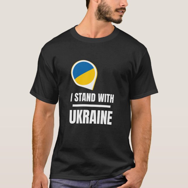 Ich stehe für die Ukraine - Unterstützung der Ukra T-Shirt (Vorderseite)