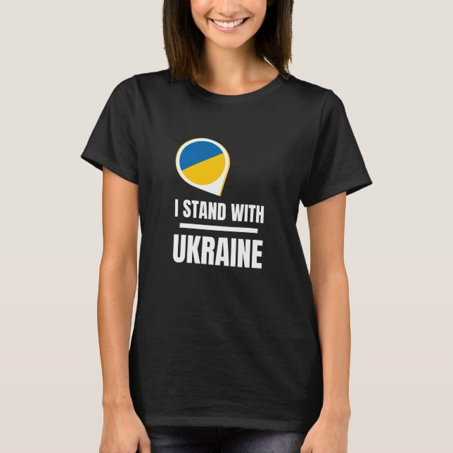 Ich stehe für die Ukraine - Unterstützung für ukra T-Shirt (Vorderseite)