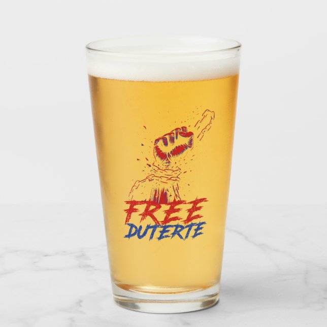 Ich stehe für Duterte Free DU30 Free Duterte Glas (Vorne (Gefüllt))