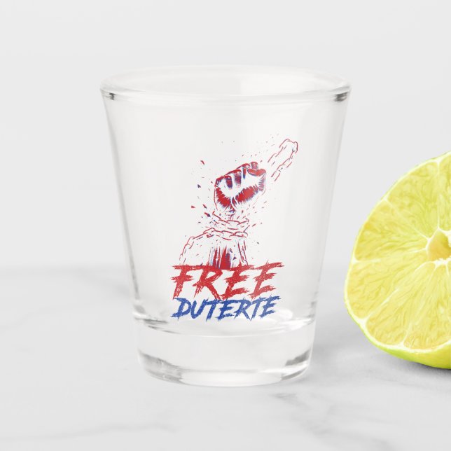 Ich stehe für Duterte Free DU30 Free Duterte Schnapsglas (Vorderseite)