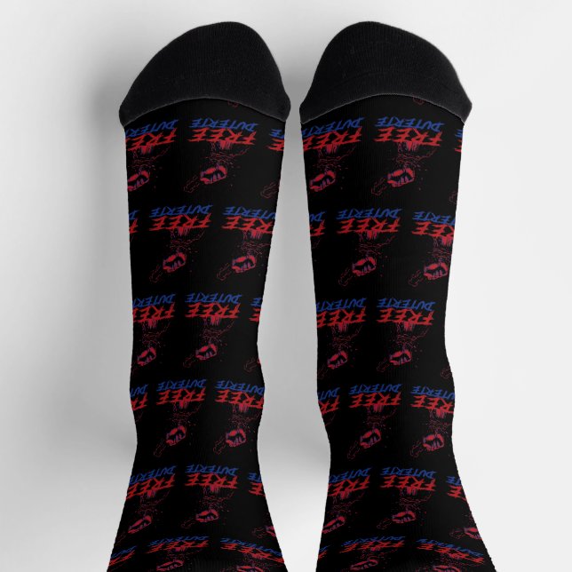 Ich stehe für Duterte Free DU30 Free Duterte Socken (Oben)