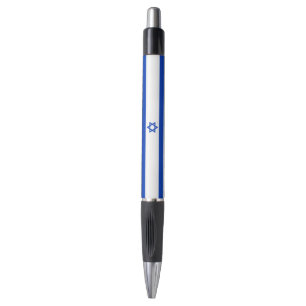Ich stehe für Israel-Zoll-Blauer-Text Israel-Flagg Kugelschreiber
