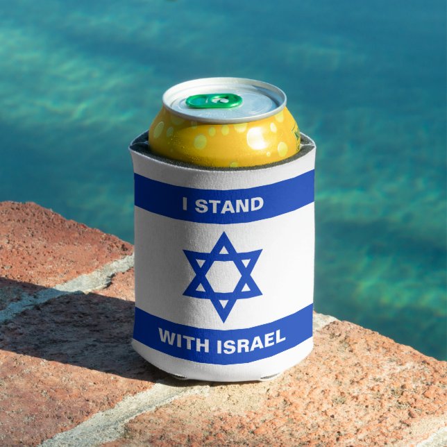 Ich stehe für Israel-Zoll-Text Israel-Flagge Dosenkühler (In Situ Pool)