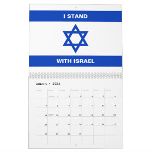 Ich stehe für Israel-Zoll-Text Israel-Flagge Kalender
