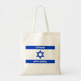 Ich stehe für Israel-Zoll-Text Israel-Flagge Tragetasche
