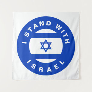 Ich stehe für Israels Blaue Flagge Wandteppich