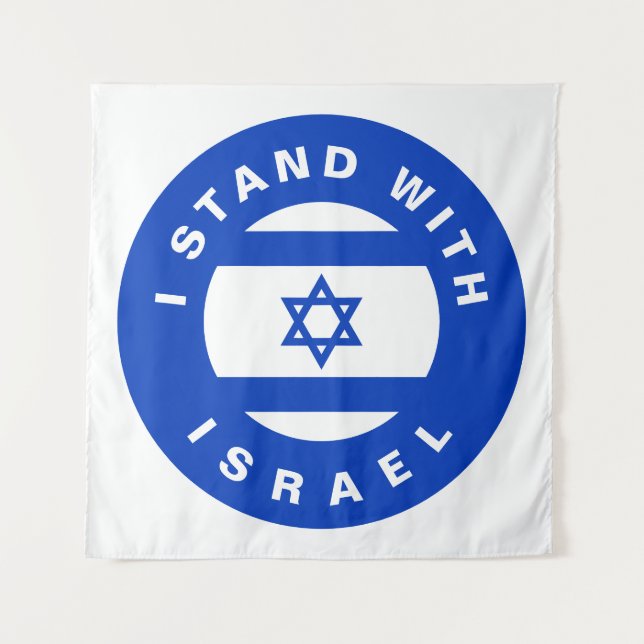 Ich stehe für Israels Blaue Flagge Wandteppich (Vorderseite)