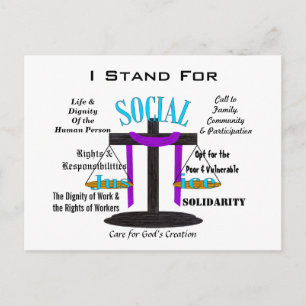 Ich stehe für postkarte