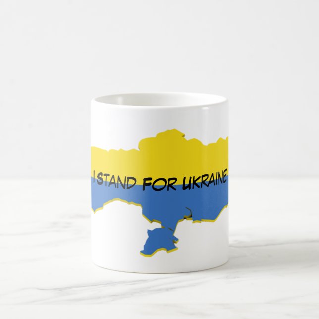 Ich stehe für ukrainische Kaffee-Tasse Kaffeetasse (Mittel)