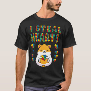 Ich stehe Herz Autismus Aufklärung Hamster Puzzle T-Shirt