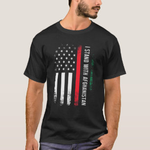 Ich stehe hinter Afghanistan Afghanische Unterstüt T-Shirt