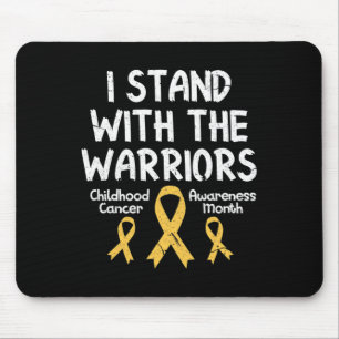 Ich stehe hinter den Warriors Childhood Cancer Awa Mousepad