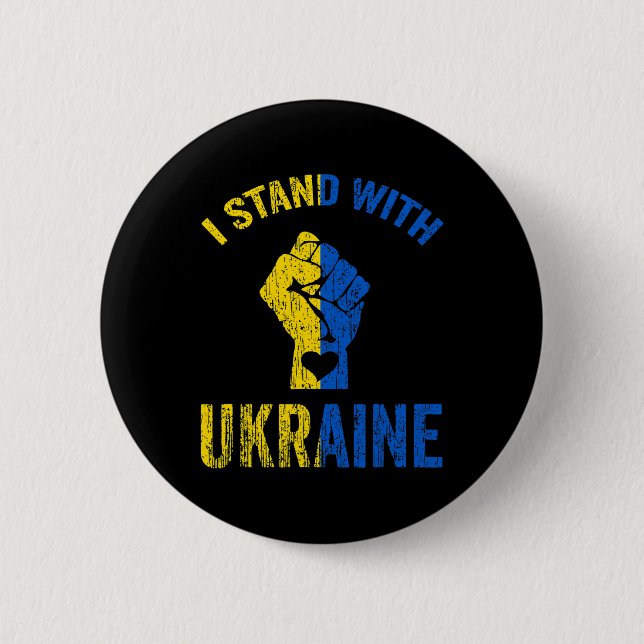 Ich stehe hinter der Ukraine7 Button (Vorderseite)