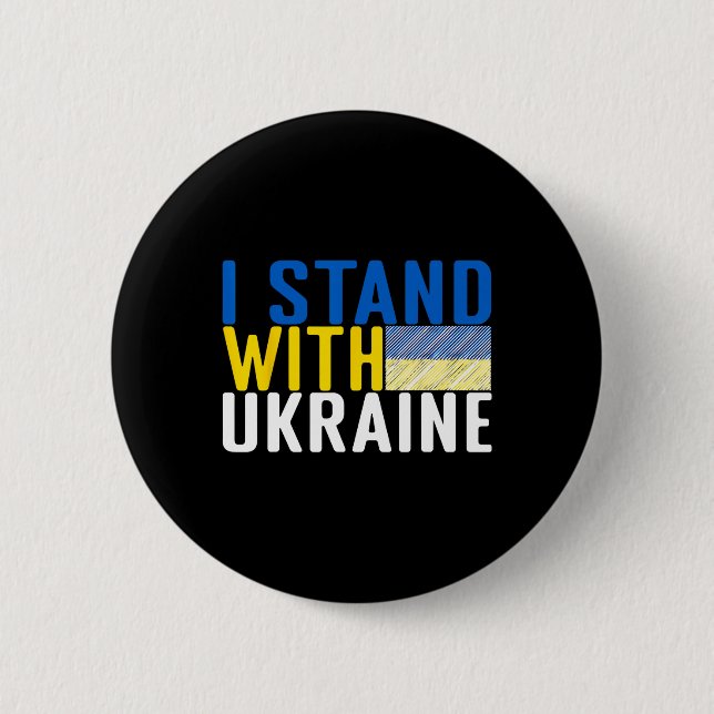 Ich stehe hinter der Ukraine 15  Button (Vorderseite)