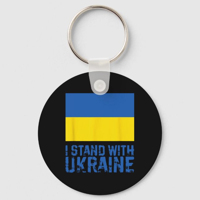 Ich stehe hinter der Ukraine 6  Schlüsselanhänger (Vorderseite)