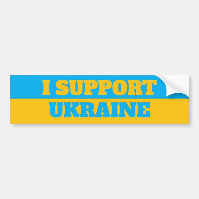 Ich stehe hinter der Ukraine-Aufkleber Autoaufkleber (Vorne)