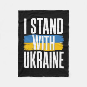Ich stehe hinter der Ukraine Feste ukrainische Fla Fleecedecke