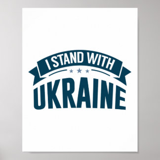 Ich stehe hinter der Ukraine - Patriotische Fürsor Poster