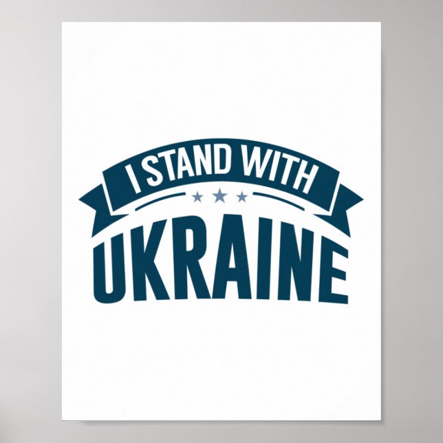 Ich stehe hinter der Ukraine - Patriotische Fürsor Poster (Vorne)
