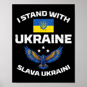 Ich stehe hinter der Ukraine Slava Ukraini Ukraini Poster
