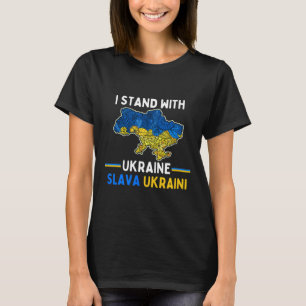 Ich stehe hinter der Ukraine Slava Ukraini Unterst T-Shirt