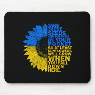 Ich stehe hinter der Ukraine Sonnenblume Ukraine-F Mousepad