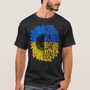 Ich stehe hinter der Ukraine Sonnenblume Ukraine-F T-Shirt