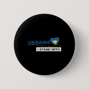 Ich stehe hinter der Ukraine Stopp Krieg Protest U Button