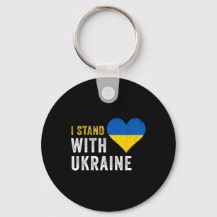 Ich stehe hinter der Ukraine Stopp Putin Stopp Kri Schlüsselanhänger