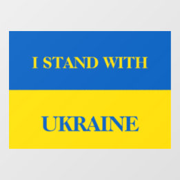 Ich stehe hinter der Ukraine. Ukrainische Flagge. Fensteraufkleber
