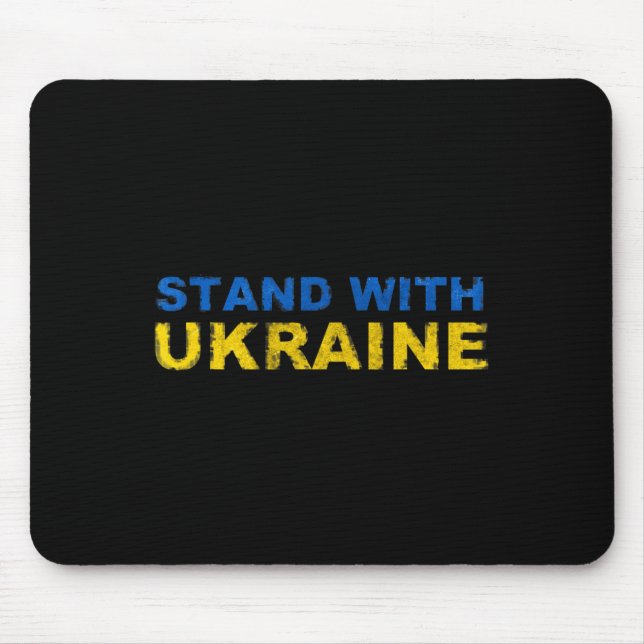 Ich stehe hinter der Ukraine - Ukrainische Flagge  Mousepad (Vorne)