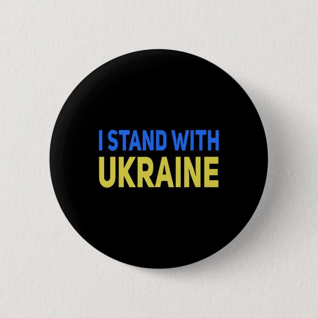 Ich stehe hinter der Ukraine, unterstütze den Frie Button (Vorderseite)