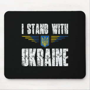 Ich stehe hinter der Ukraine Unterstütze die Ukrai Mousepad