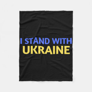 Ich stehe hinter der Ukraine, unterstütze und bete Fleecedecke