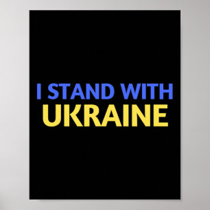 Ich stehe hinter der Ukraine, unterstütze und bete Poster