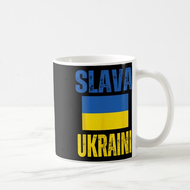 Ich stehe hinter der Ukraine Unterstützen Sie die  Kaffeetasse (Rechts)