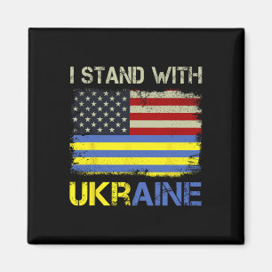 Ich stehe hinter der Ukraine Unterstützt die Ukrai Magnet