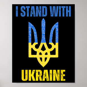 Ich stehe hinter der Ukraine Unterstützt die ukrai Poster