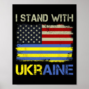 Ich stehe hinter der Ukraine Unterstützt die Ukrai Poster