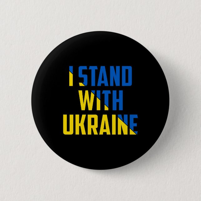 Ich stehe hinter der Ukraine - Unterstützung der U Button (Vorderseite)