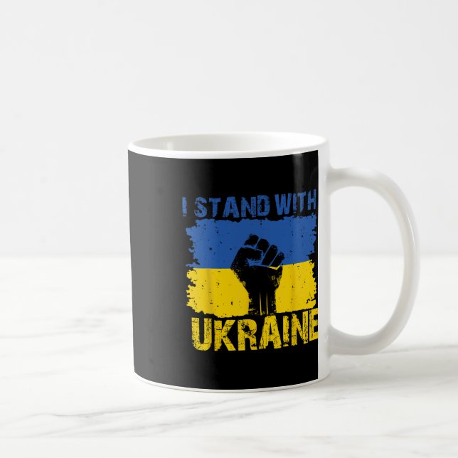 Ich stehe hinter der Ukraine - Unterstützung der U Kaffeetasse (Rechts)