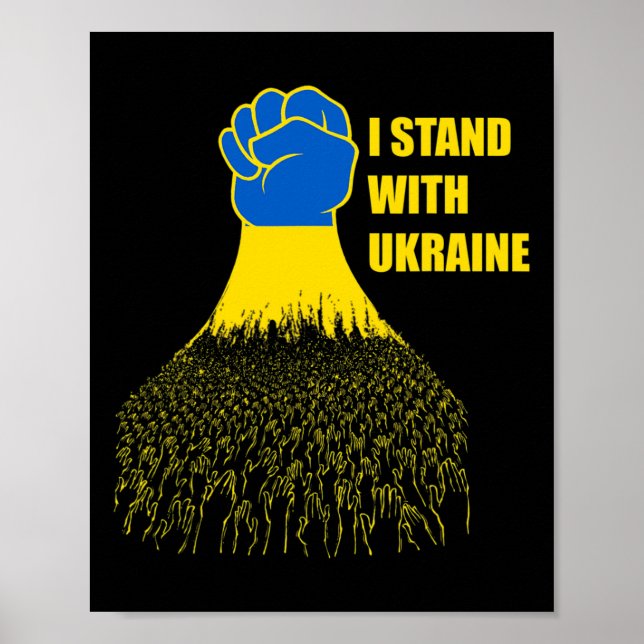 Ich stehe hinter der Ukraine - Unterstützung der U Poster (Vorne)
